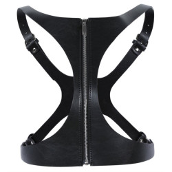 Kinky Party Corset SM Vinyle Noir